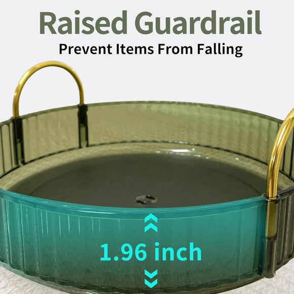 360 Rotating Makeup Organizer for Vanity 2 Tier Large Capacity Organizer Bathroo - Picture 3 of 8